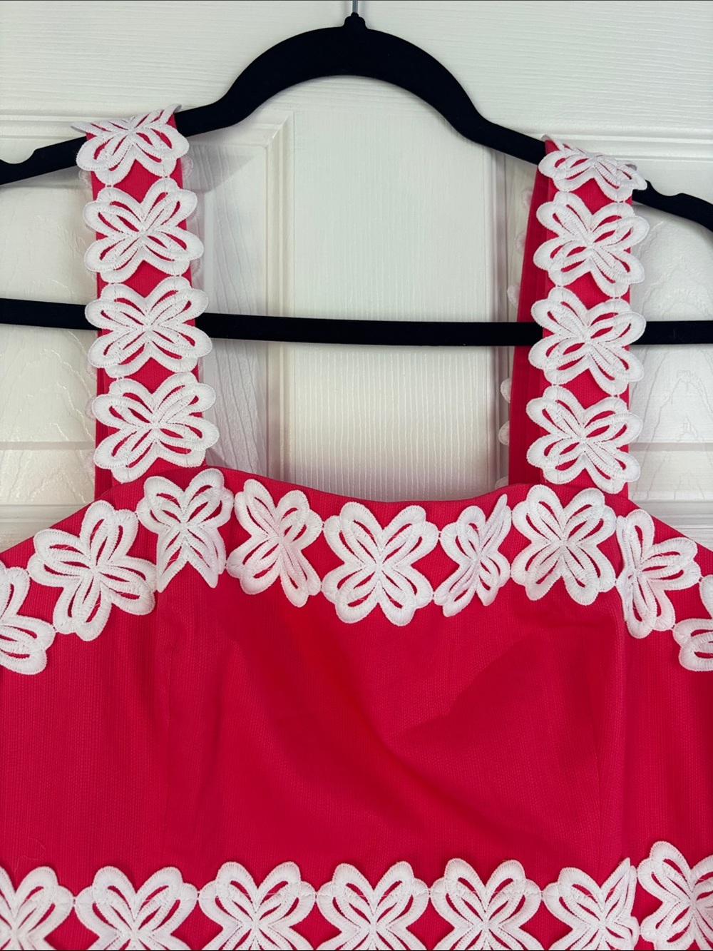 Lilly Pulitzer paradise punch Maxi Dress with White Floral Bands - Picture 4 of 6
